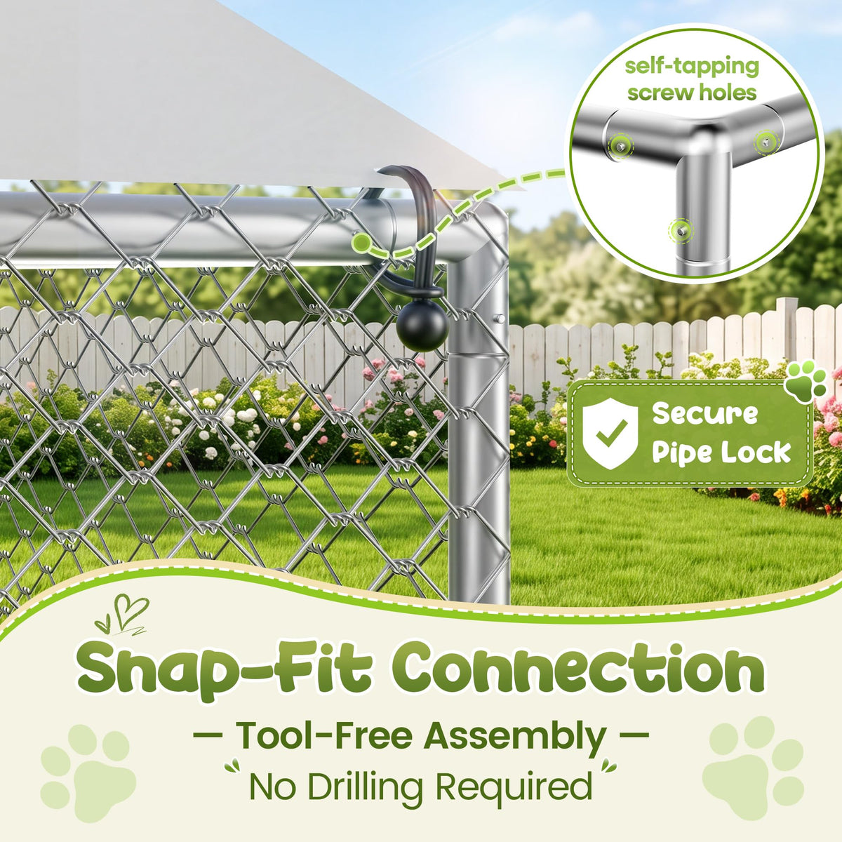 10x10 FT Heavy Duty Outdoor Dog Kennel G69550