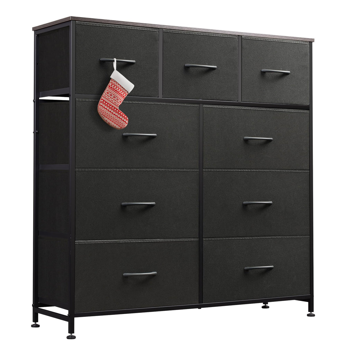 Charcoal Black 3 7 9 Drawer Dresser Set B4128