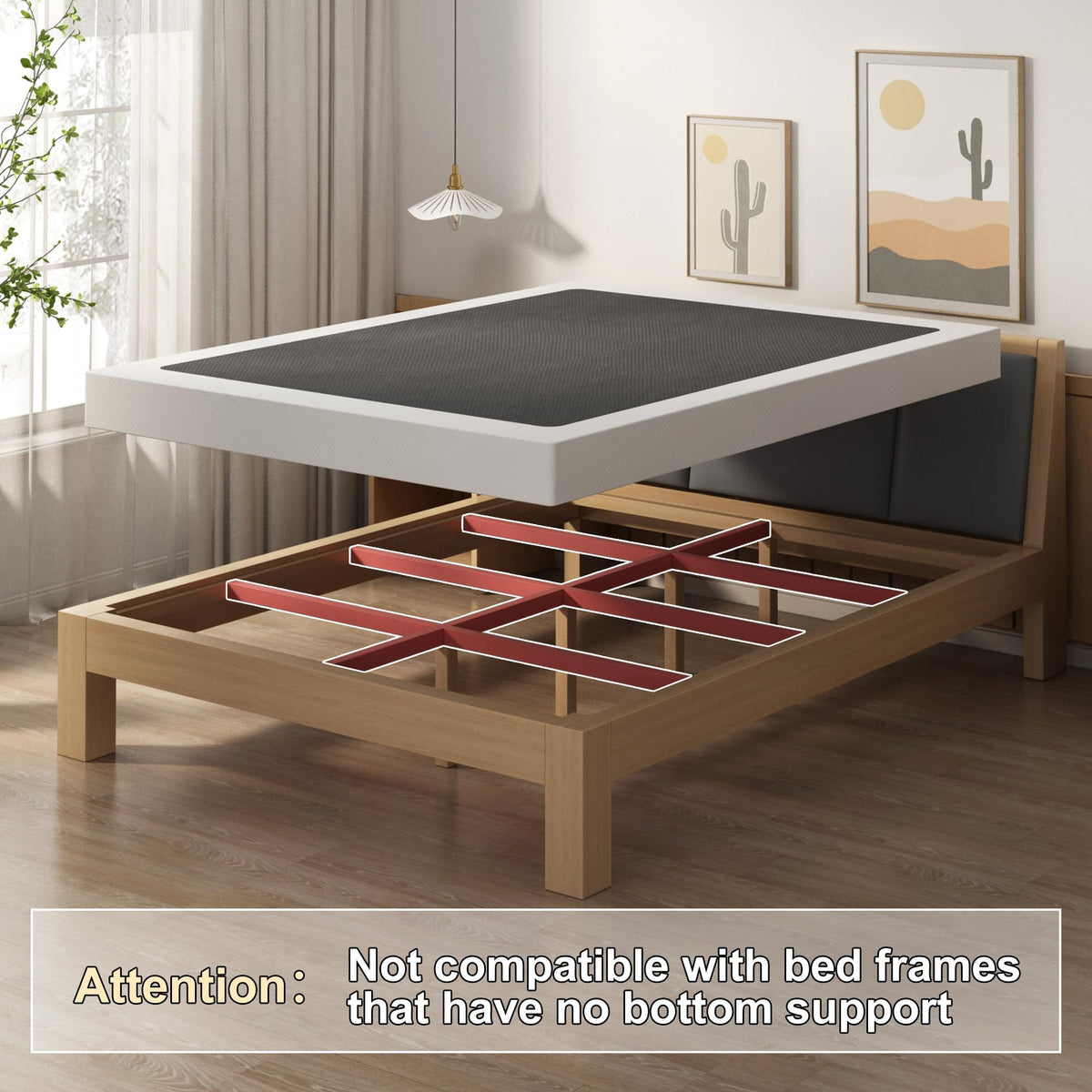 5 Inch Twin Box Spring Bed Base Mattress Foundation J6343