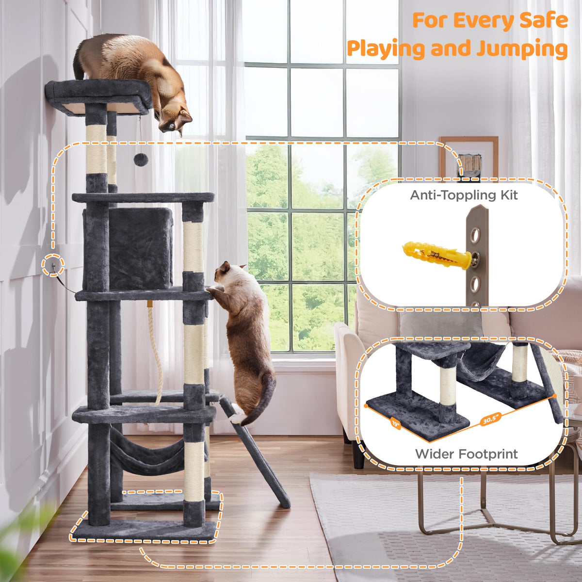 63in Large Cat Tree Y801