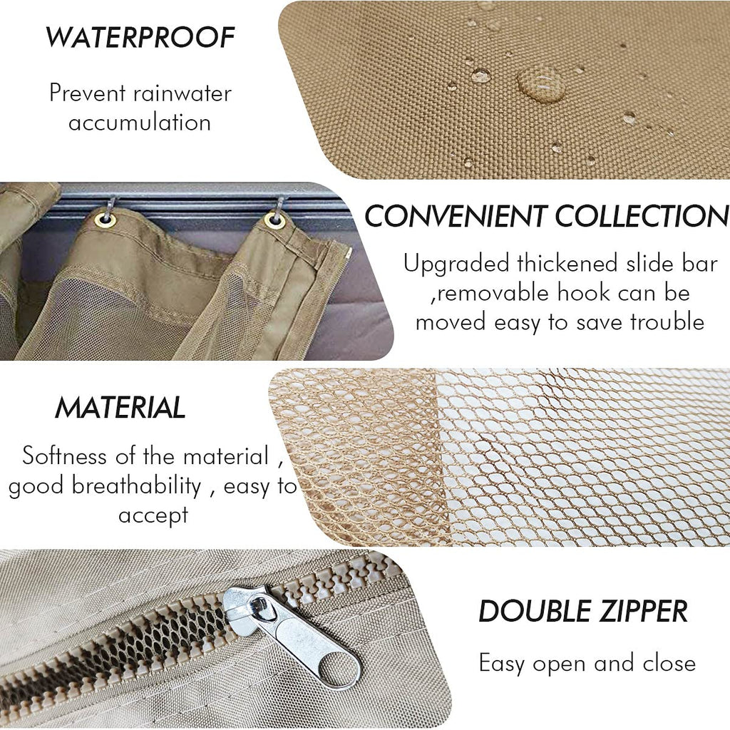 Beige 10 x 12 FT Mosquito Netting V82704