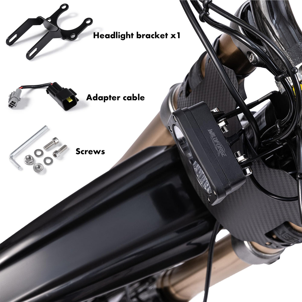 Yellow 6500K Waterproof Off-Road Dirt Bike Headlight Kit D415