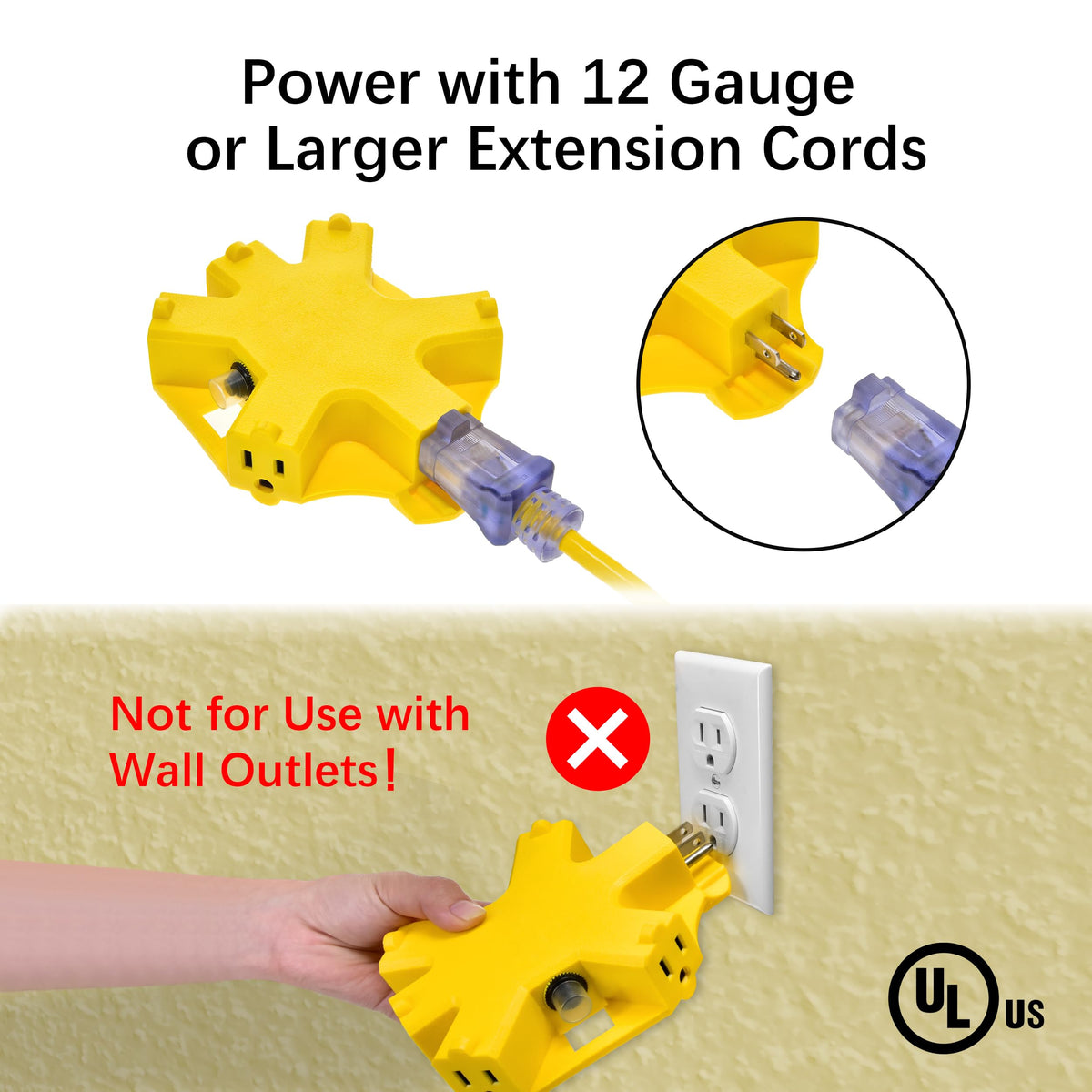 100 ft 12/3 SJTW Heavy Duty Outdoor Extension Cord O875