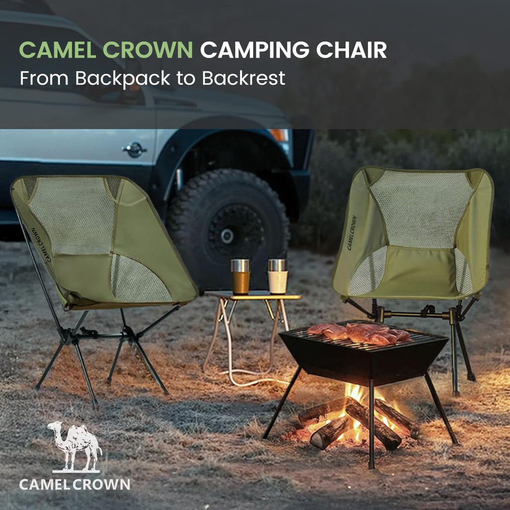 Portable Lightweight Compact Folding Mesh Camping Chair 2 Pack J87978