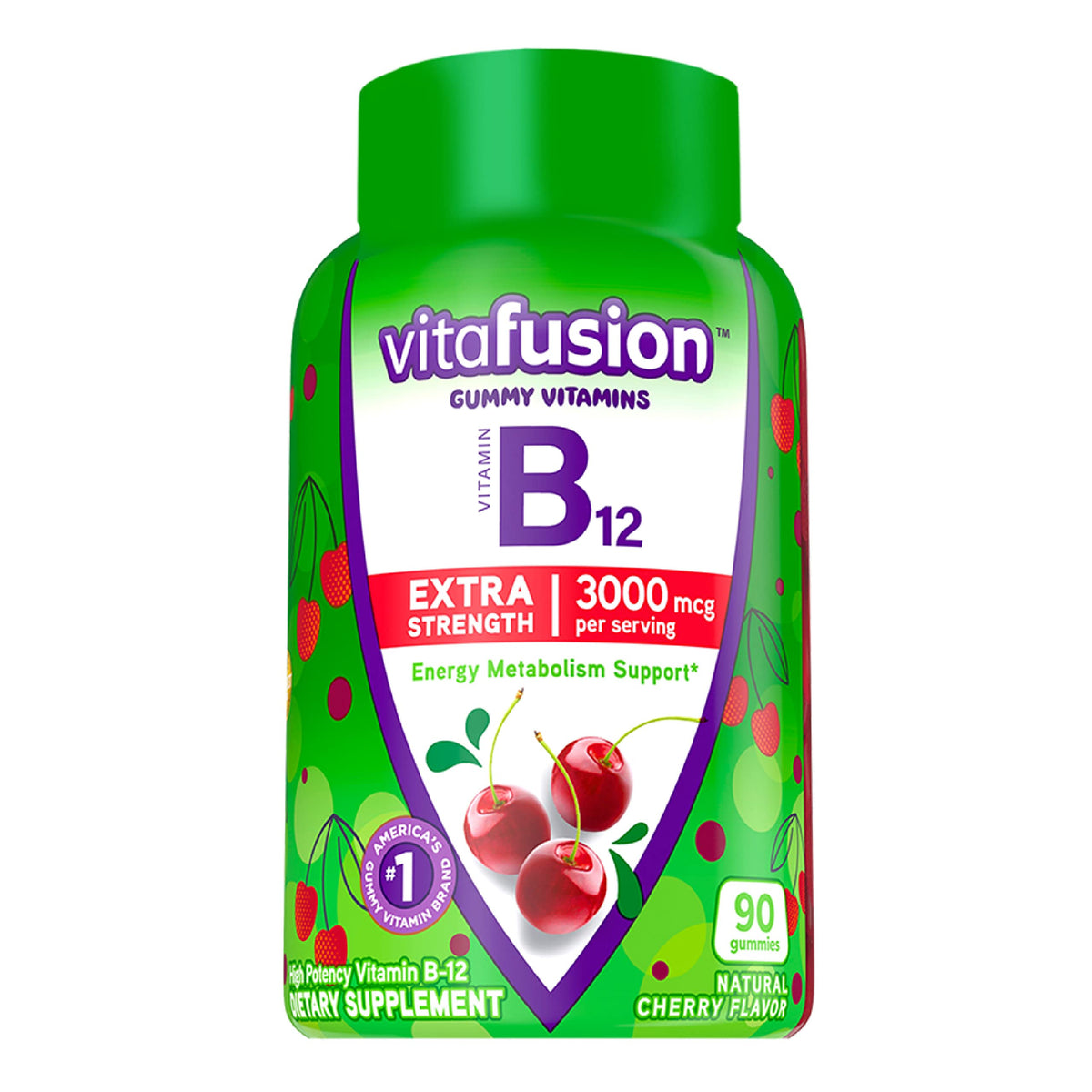 Beetroot Chews and B12 Gummies, 90 Count Cherry Flavor K383