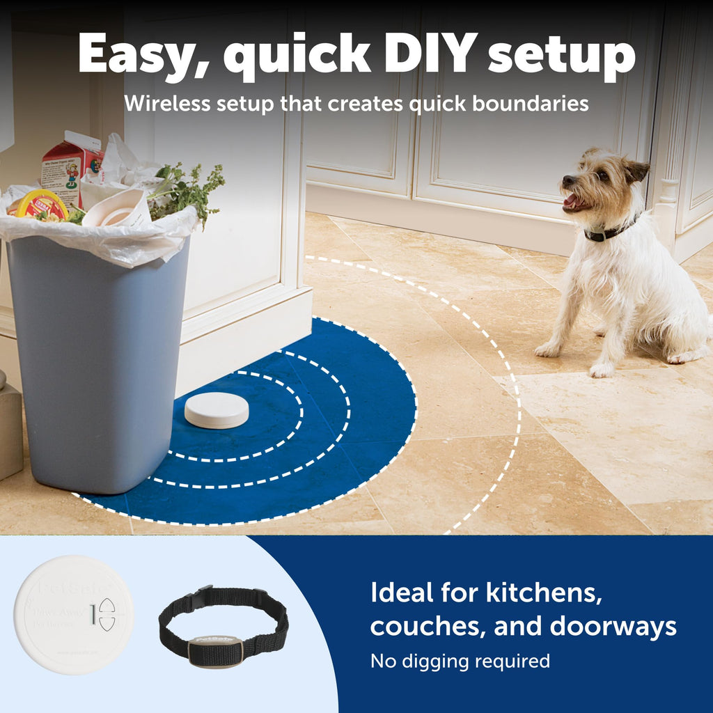 Indoor Wireless Pet Barrier with Receiver Collar P72907