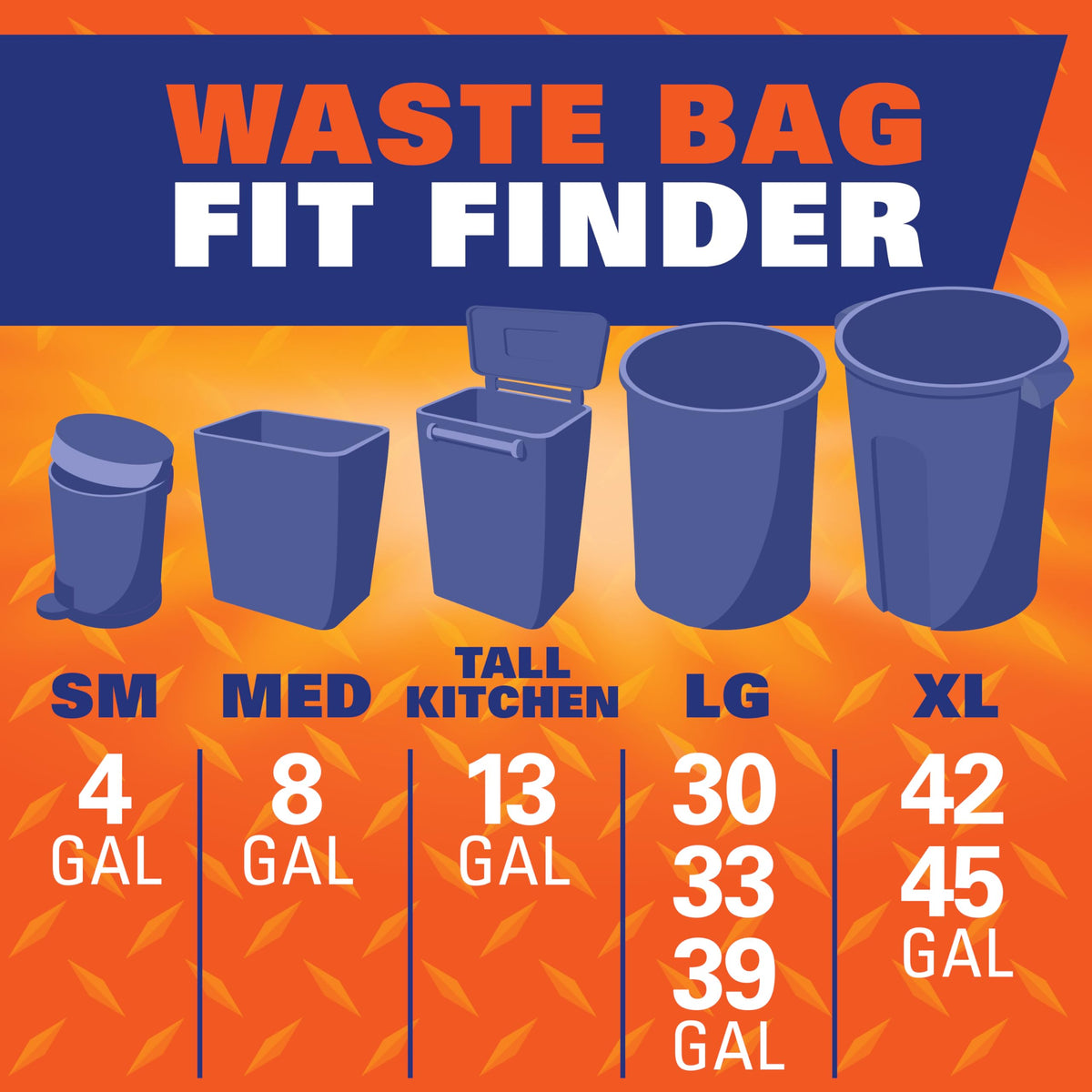 33 Gallon Black Trash Bags with Drawstrings, 48ct N6344