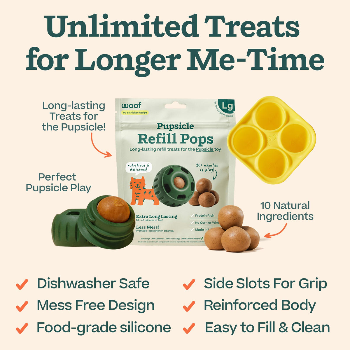 Dog Treat Toy for Large Dogs 25-75 lbs F985