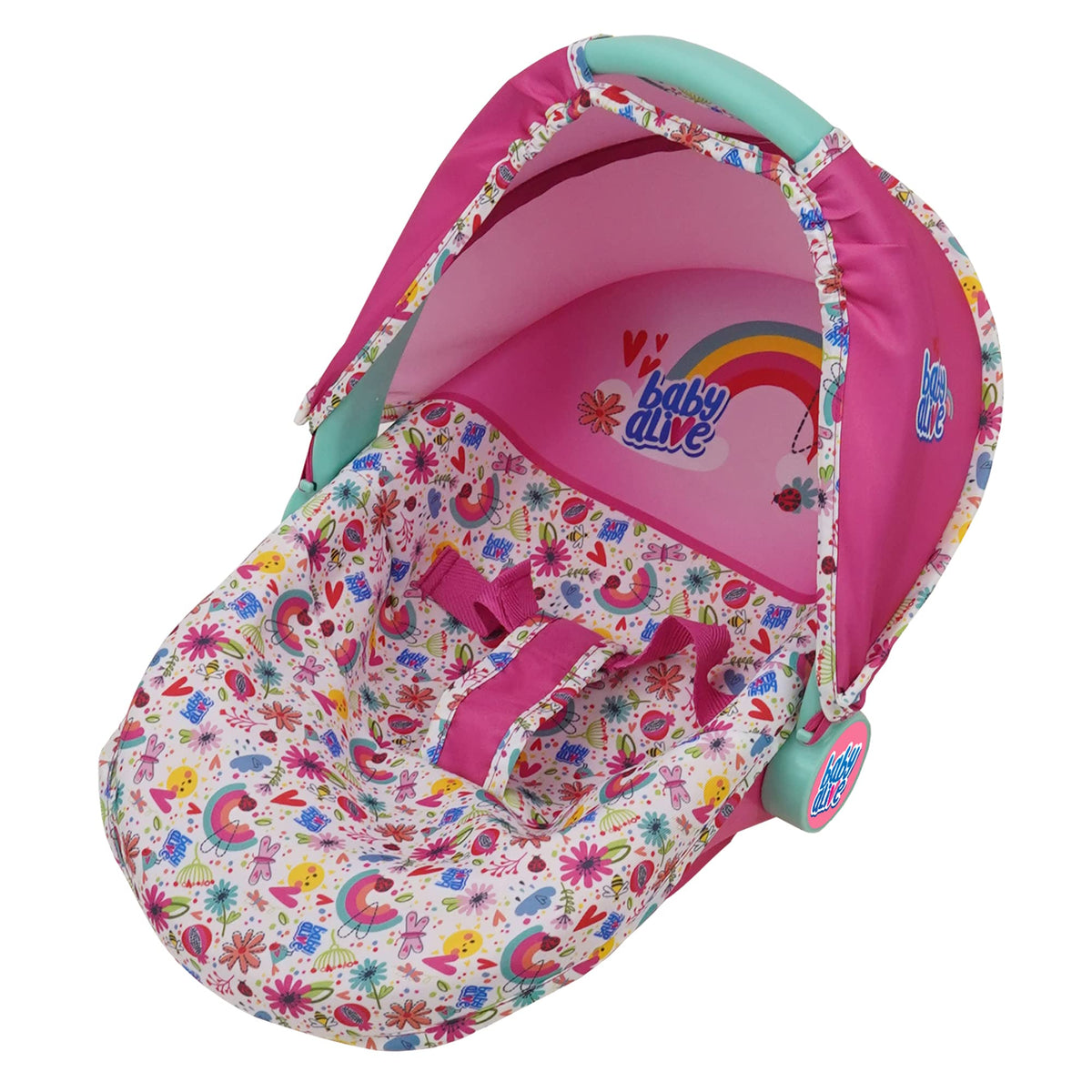 Pink & Rainbow 3-in-1 Doll Car Seat G738