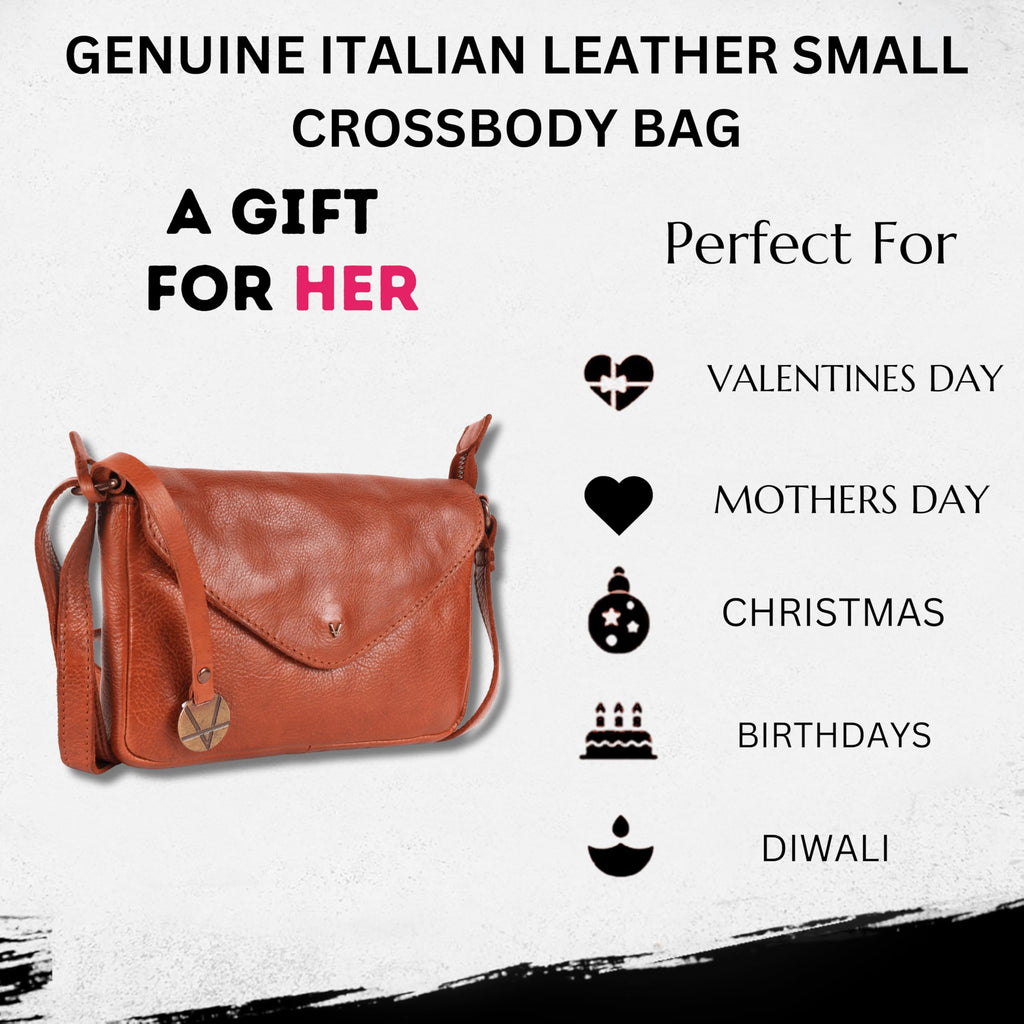 Italian Leather Small Crossbody Sling Bag R320