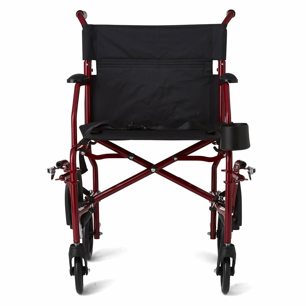 Ultra Lightweight Foldable Transport Wheelchair 19-Inch Seat K606