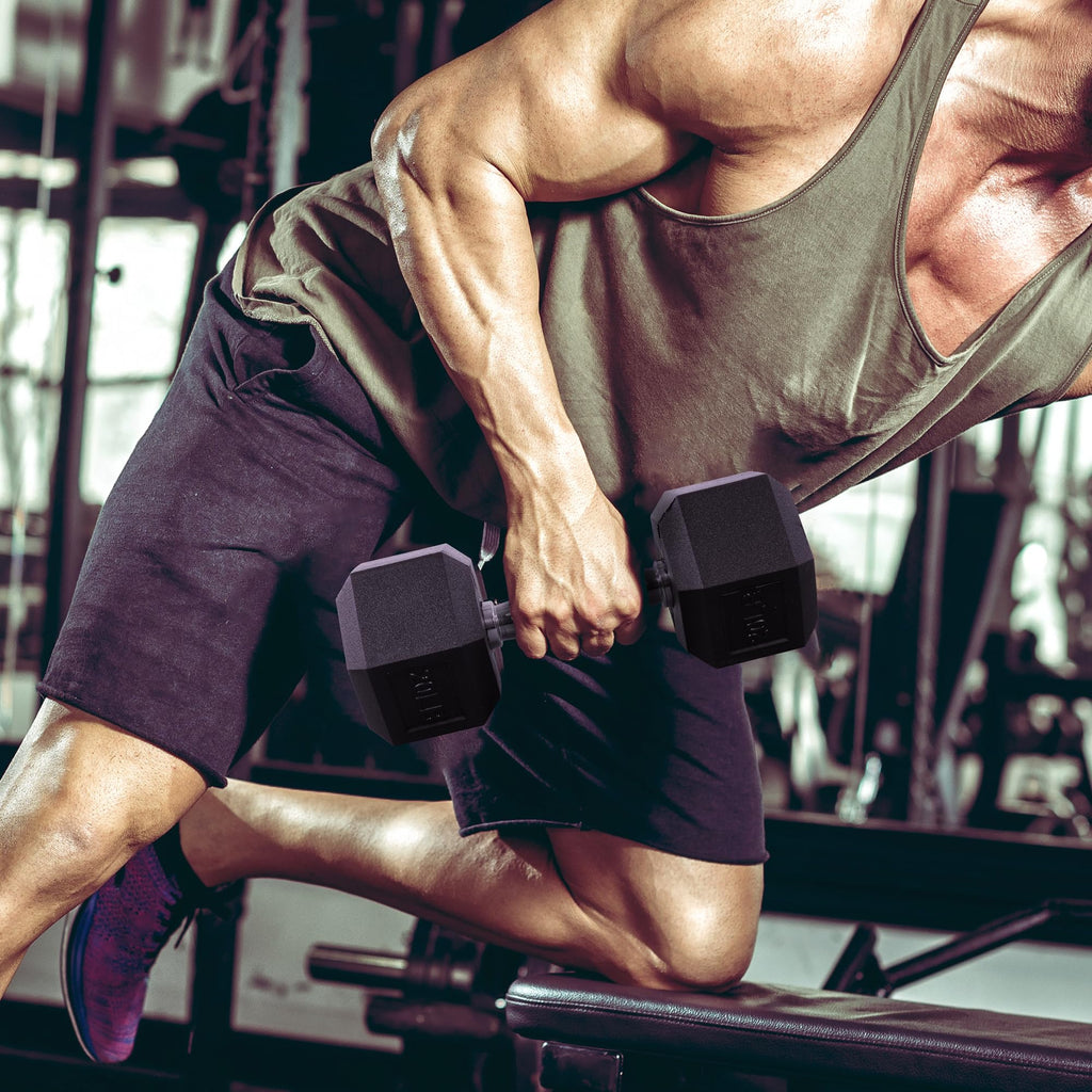 Rubber Encased Hex Dumbbell Set of 2 X423