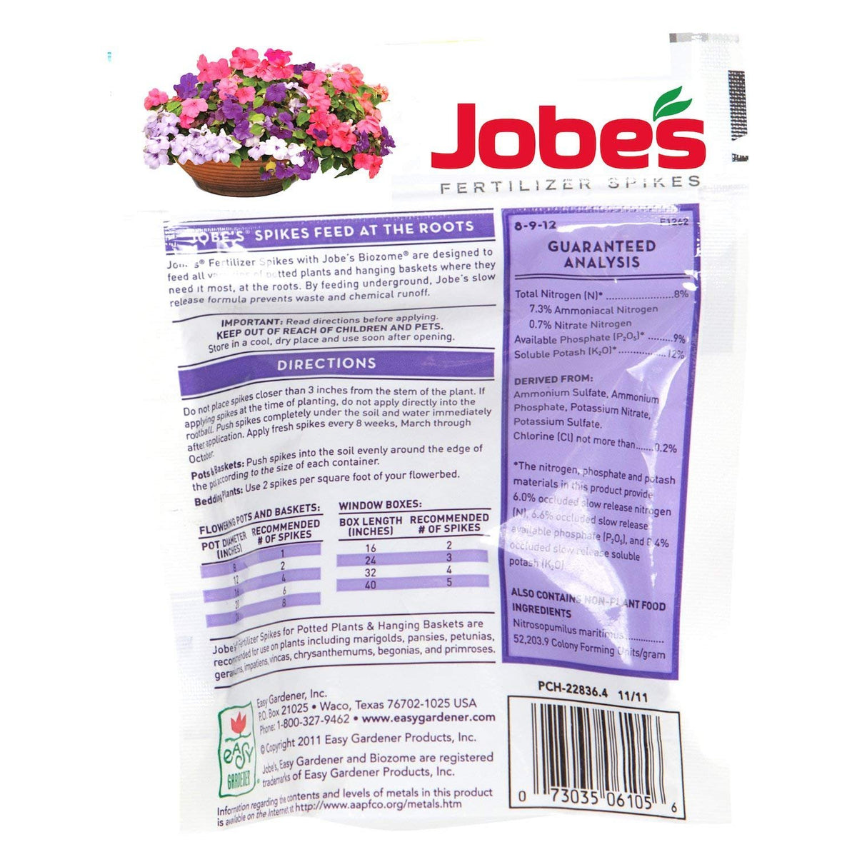 Time Release Fertilizer Spikes, 18 Spikes (4 Pack) T860572