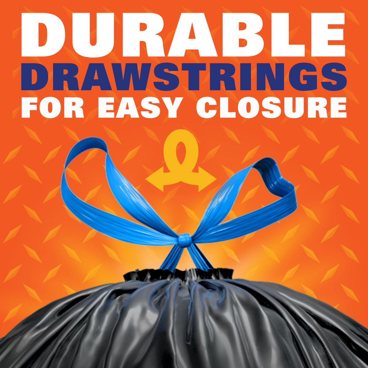 33 Gallon Black Trash Bags with Drawstrings, 48ct N6344