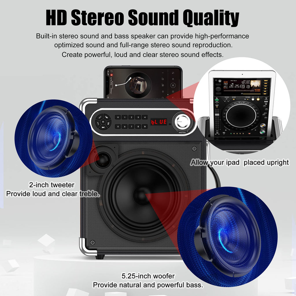 Bluetooth Speaker with Two Wireless Microphones L52820