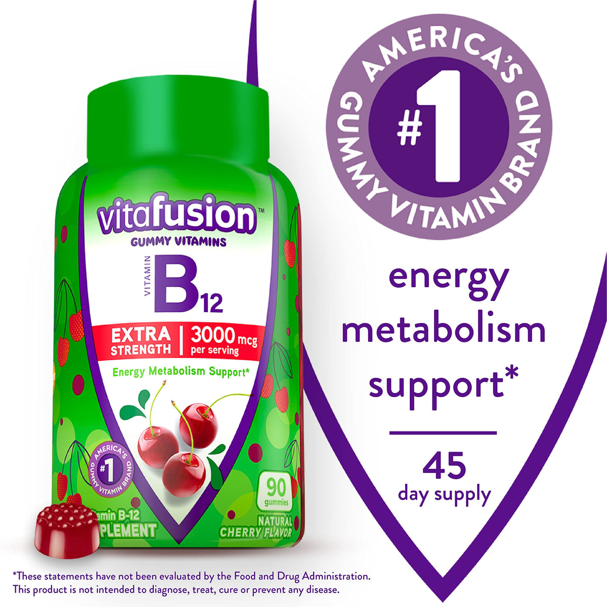 Beetroot Chews and B12 Gummies, 90 Count Cherry Flavor K383