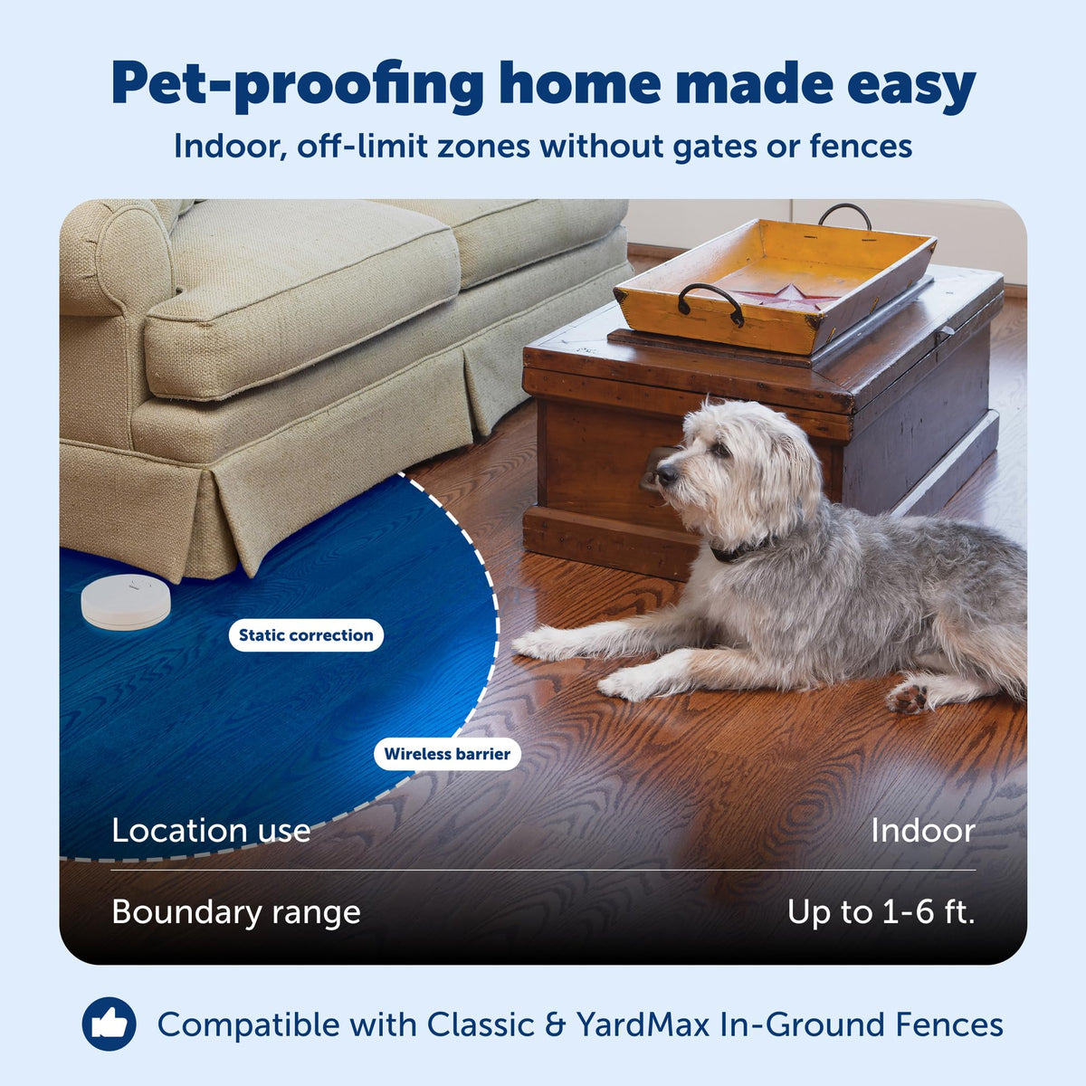 Indoor Wireless Pet Barrier with Receiver Collar P72907