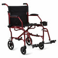 Ultra Lightweight Foldable Transport Wheelchair 19-Inch Seat K606