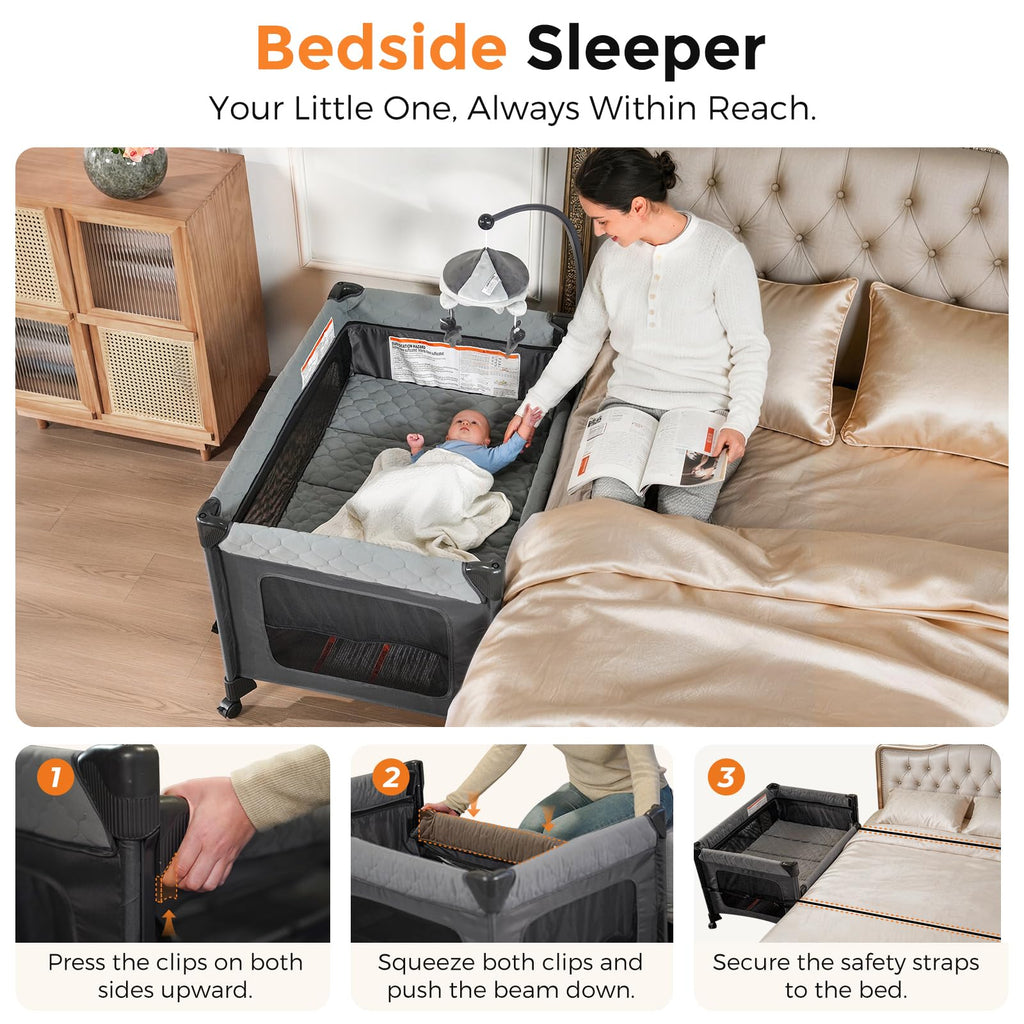 7 in 1 Pack and Play with Bassinet T6841