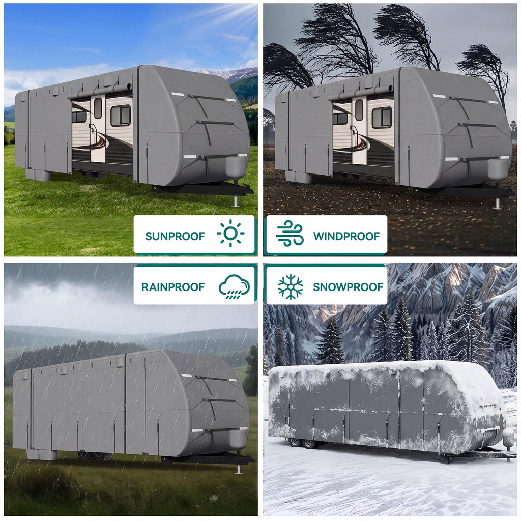 24-27FT Travel Trailer Cover 9-Layers Non-Woven Fabric M33767
