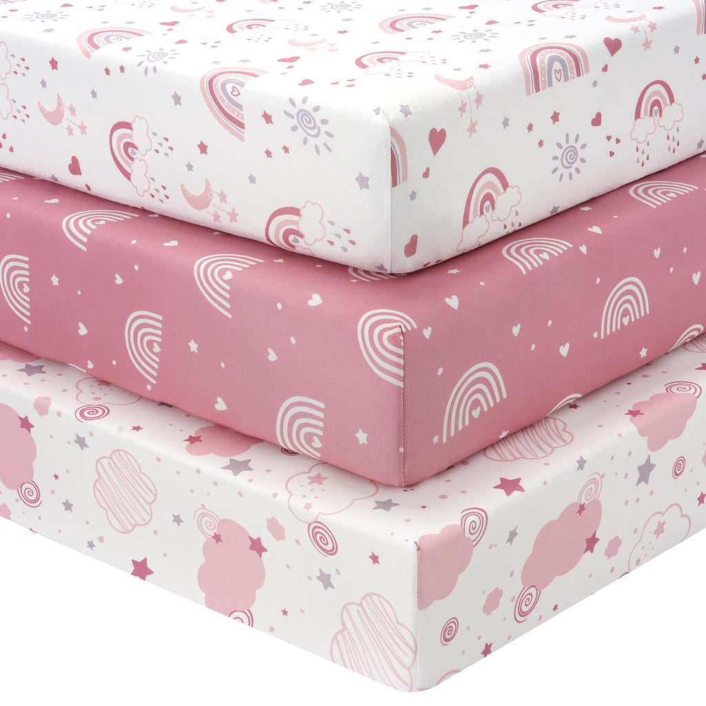 3 Pack Fitted Crib Sheets 52”x28” V3997