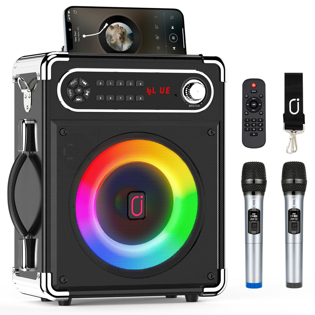Bluetooth Speaker with Two Wireless Microphones L52820