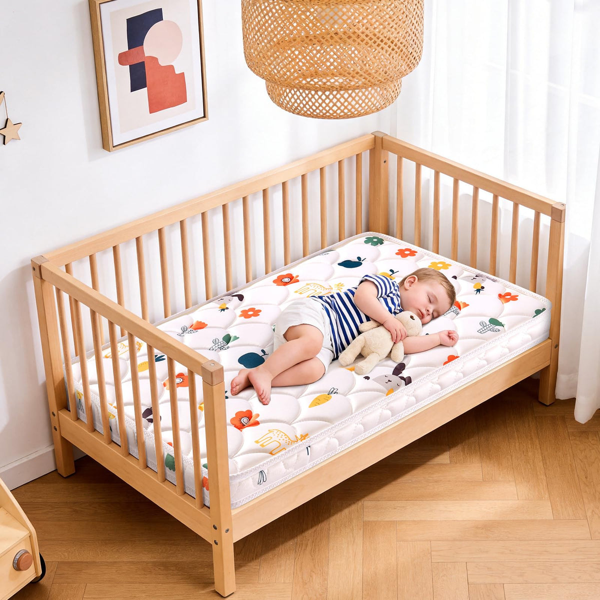 Mini Crib Mattress 38" x 24" x 4" Premium Foam Hypoallergenic V30062