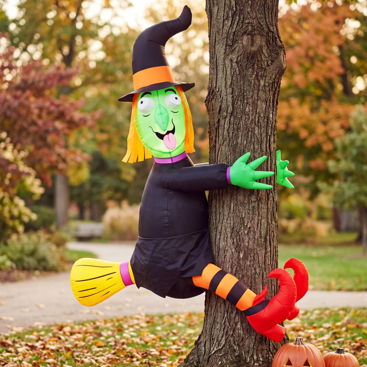 4FT Inflatable Witch with LED Lights K9718
