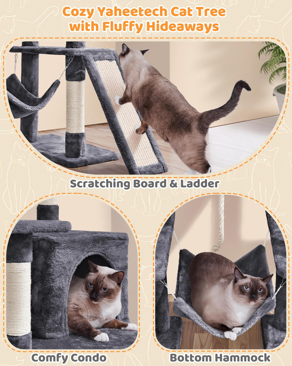 63in Large Cat Tree Y801