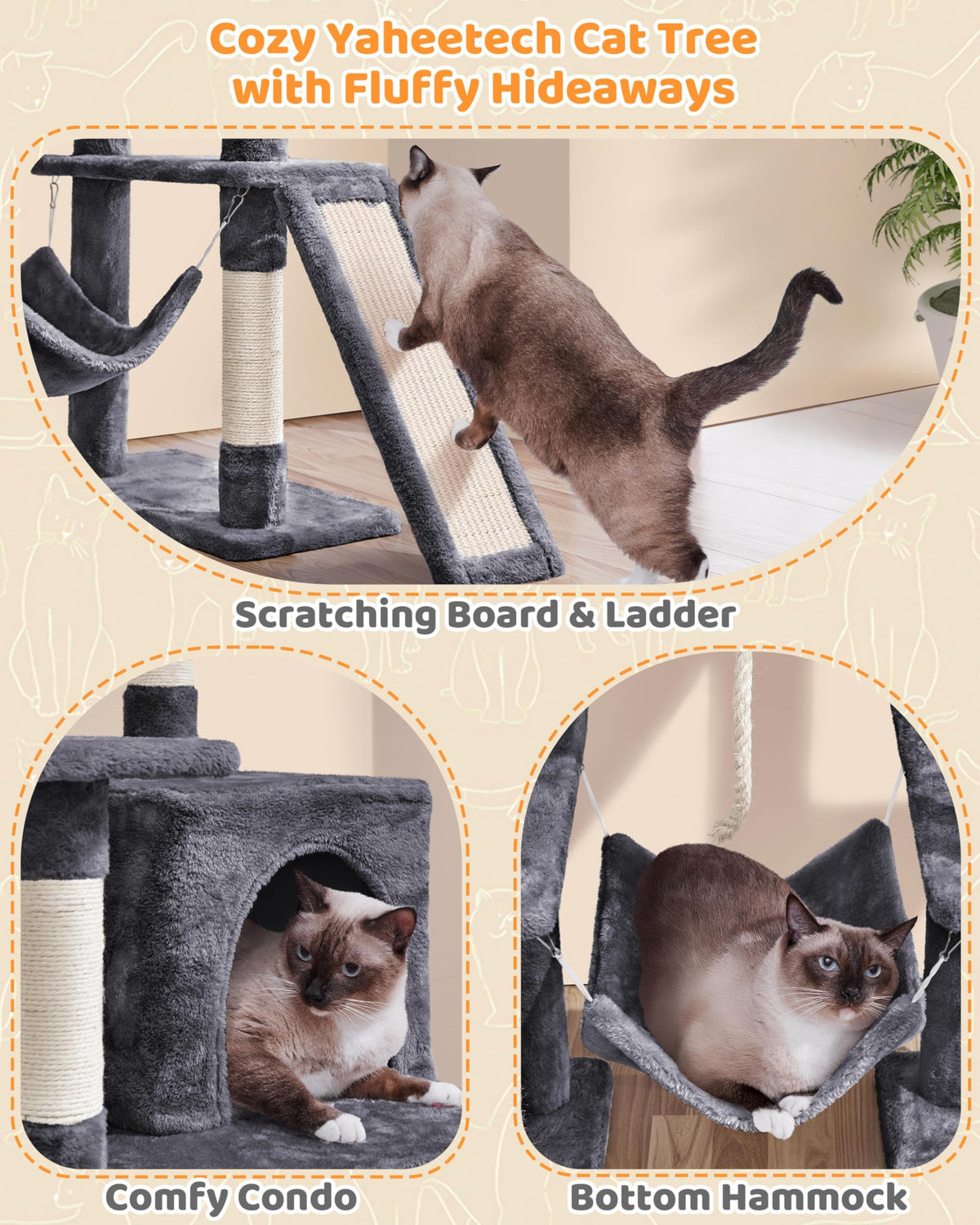63in Large Cat Tree Y801