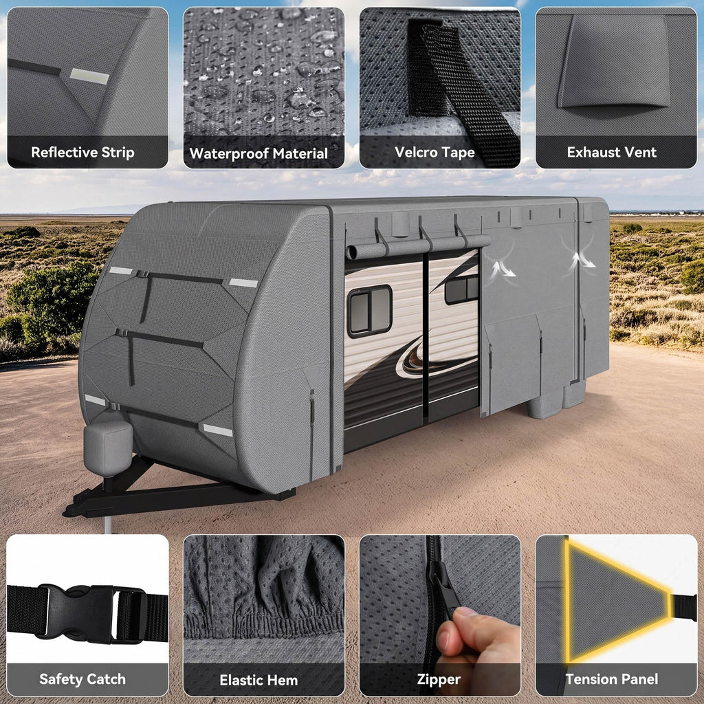 24-27FT Travel Trailer Cover 9-Layers Non-Woven Fabric M33767