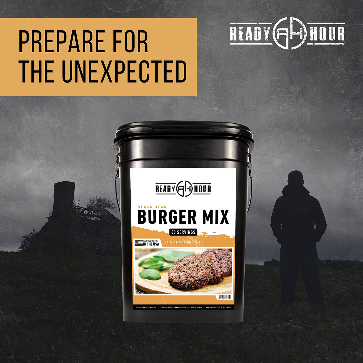Black Bean Burger Mix 10 Resealable Pouches 60 Servings C51855