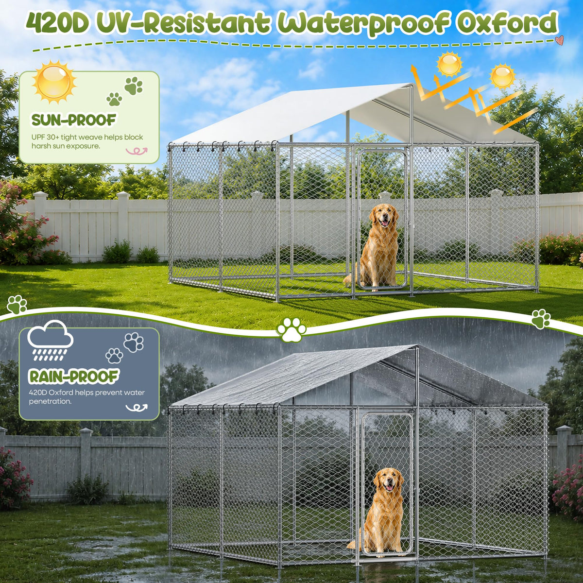10x10 FT Heavy Duty Outdoor Dog Kennel G69550