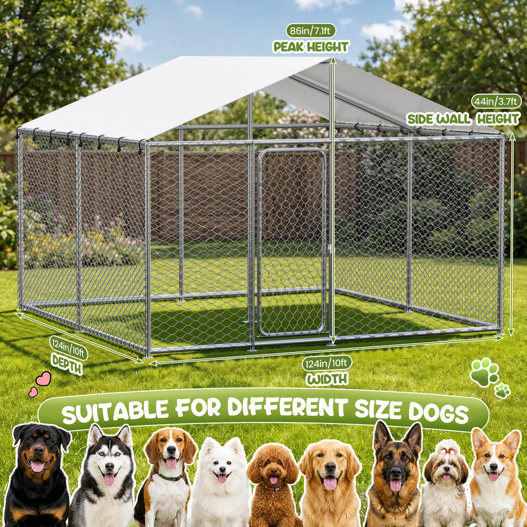 10x10 FT Heavy Duty Outdoor Dog Kennel G69550