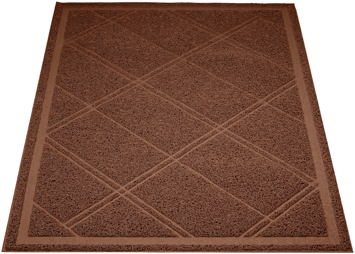 Less-Mess Cat Litter Box Mat 24" x 35" Brown R29920
